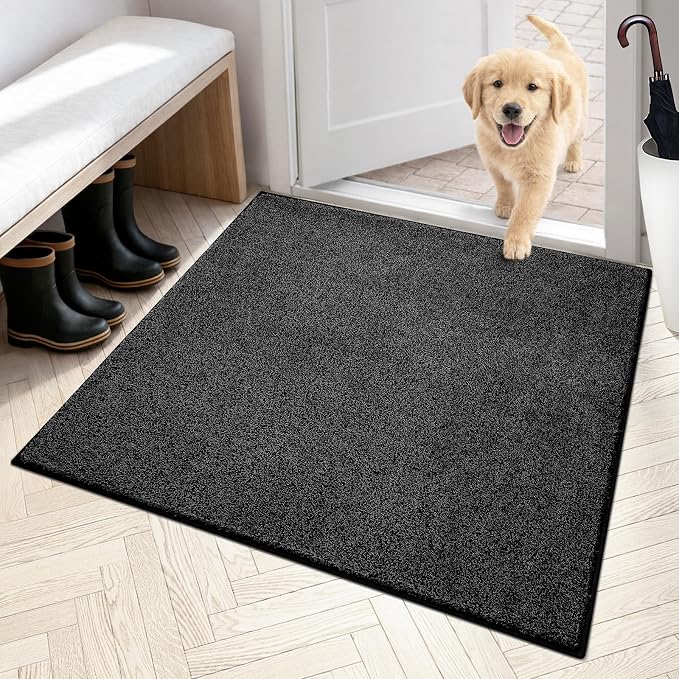 PURRUGS Dirt Trapping Door Mat 36" x 36", Non-Slip Machine Washable Entryway Rug by PURRUGS