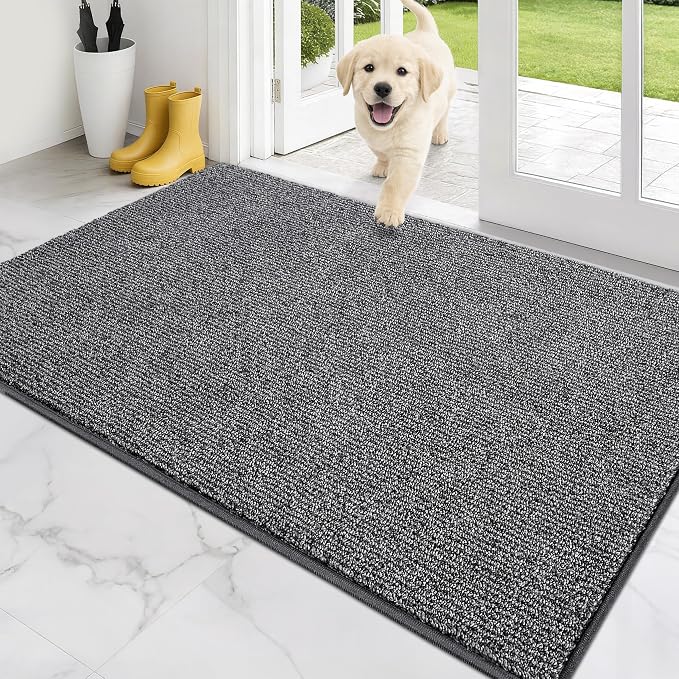 PURRUGS Dirt Trapping Door Mat 34" x 59", Non-Slip Machine Washable Entry Rug by PURRUGS