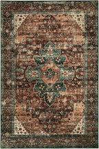 Moynesa Ultra-Thin Washable Vintage Area Rug - Image 8