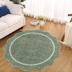 GarveeHome Scalloped Washable Round Rugs, Non-Slip Soft Round Rug 4 ft - Image 4