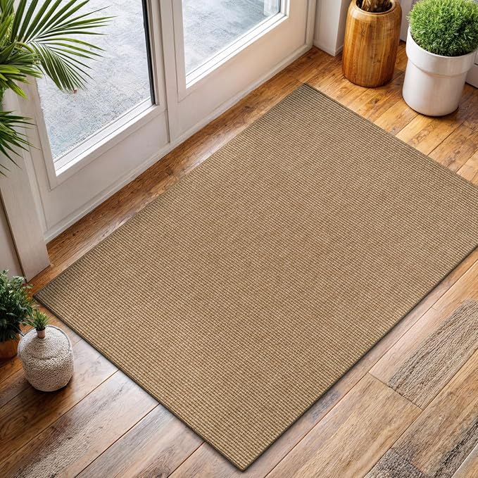 CAMILSON Easy Jute Rug 2x3, Indoor Outdoor Natural Color Farmhouse Area Rugs by CAMILSONIndoorOutdoorAreaRugs