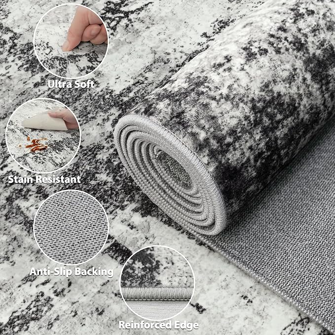 9x12 Area Rugs Living Room Rugs: Large Washable Rug - Image 7