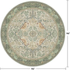 Hazo Haus Vintage Bird Patterned 8ft Area Round Rug - Image 2