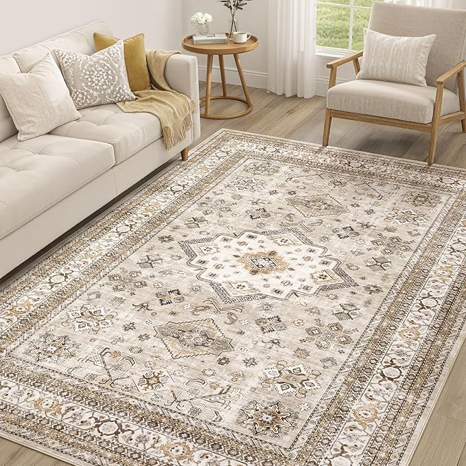 Vintage Living Room Area Rug 5x8 by COTILED