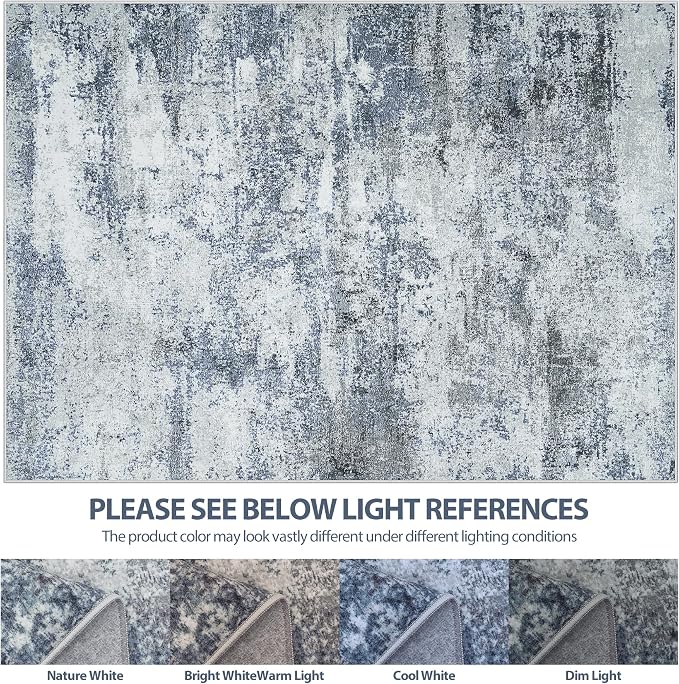 6x9 Area Rugs for Living Room Rug Washable: Abstract Rug for Dining Room - Image 8