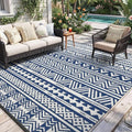 MontVoo-Outdoor Rug Carpet Waterproof 5x8 ft Reversible Patio Rug RV Camping by MontVoo