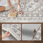 zesthome 2x6 Runner Rug for Hallways, Machine Washable Rug, Non Slip Vintage - Image 5