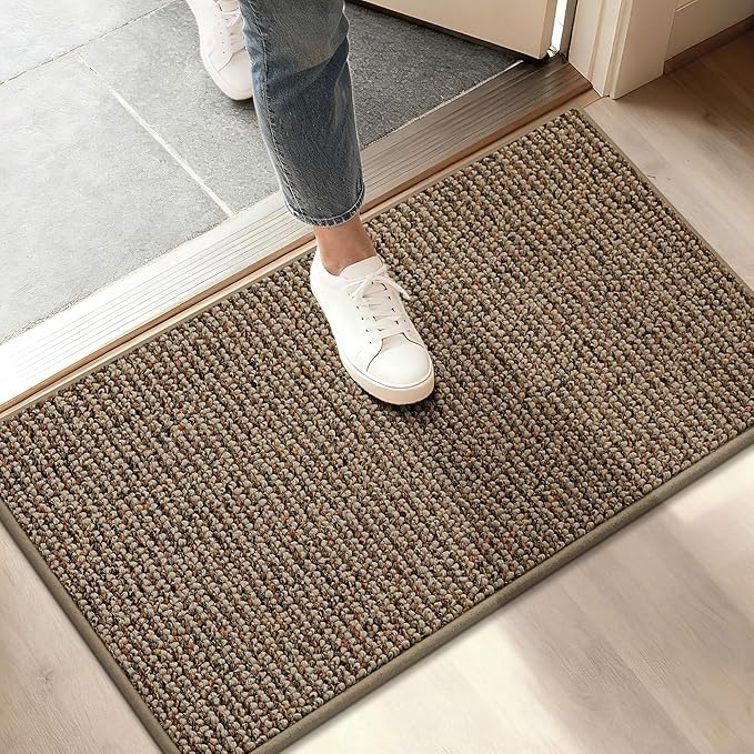 BEQHAUSE Dirt Trapper Door Mat 17" x 30", Non-Slip Doormats Washable Entryway by BEQHAUSE