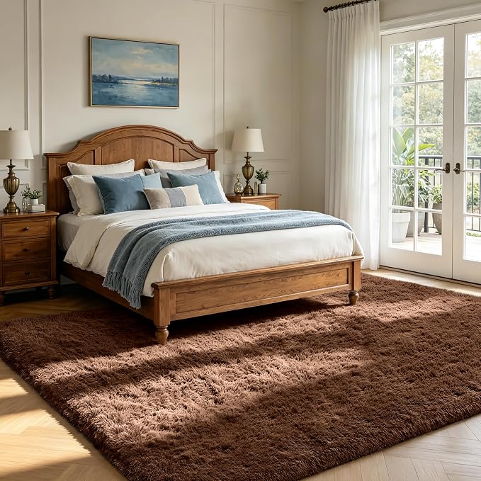 Shag Area Rugs for Bedroom Living Room, 8X10 Ultra Soft Fluffy Area Rugs for - Image 4