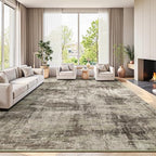 Lofus 9x12 Area Rug for Living Room, Neutral Modern Washable Carpet for Bedroom by Lofus