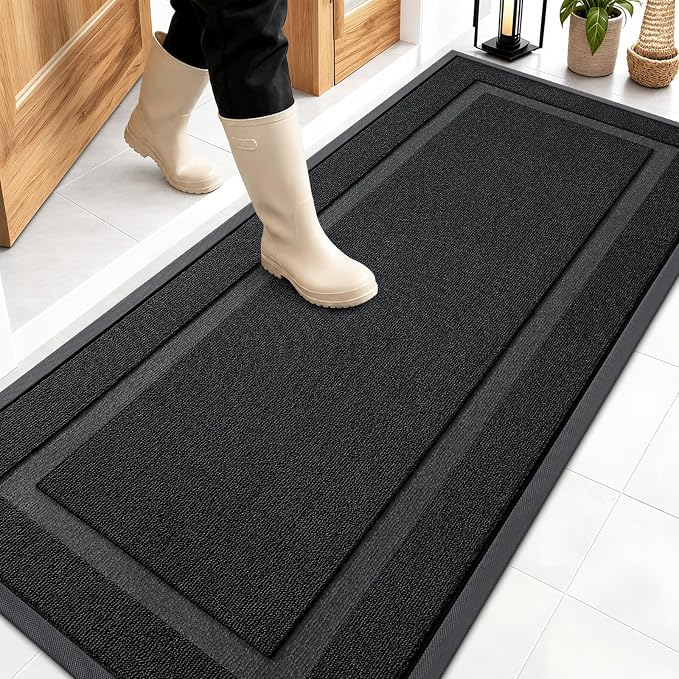 OLANLY Front Door Mat Indoor Outdoor Entrance, Waterproof All-Season, by OLANLY