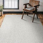 CAMILSON Easy Jute Rug 4x6, Indoor Outdoor Off-White Color Fiber Area Rugs - Image 4