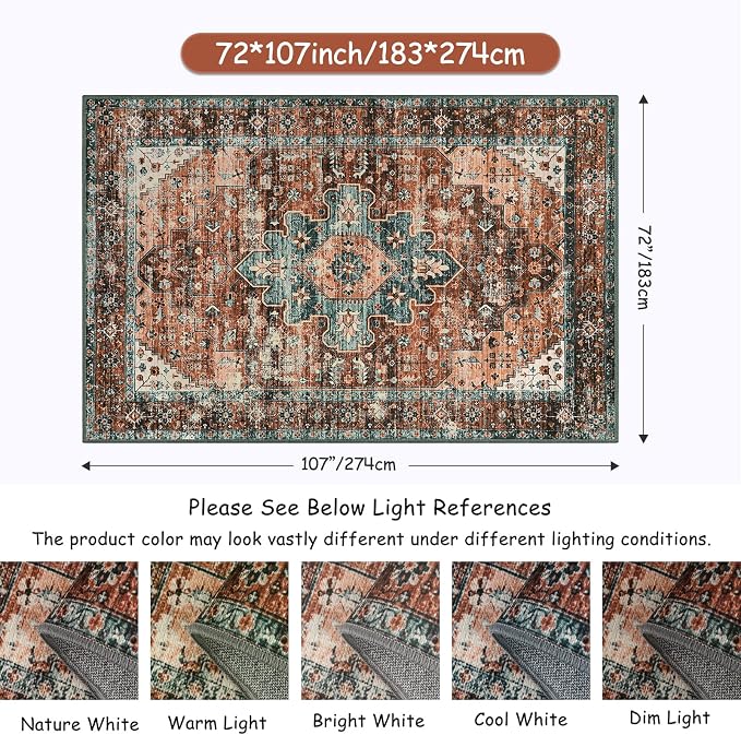 Moynesa Ultra-Thin Vintage Area Rug - Image 2