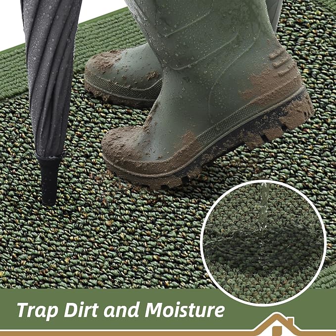 BEQHAUSE Indoor Door Mat 20" x 32", Dirt Trapper Door Mats Non-Slip Entryway - Image 3