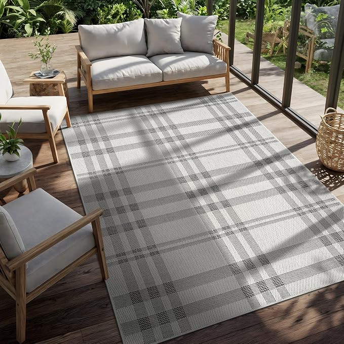 CAMILSON Easy Jute Rug 6x9, Indoor Outdoor Off-White Color Fiber Area Rugs - Image 9