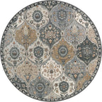 Lahome Moroccan Washable Round Rugs, Soft Vintage Round Rug 4ft, Distress - Image 3