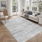 5x7 Area Rugs - Ultra-Thin Washble Rugs, Non-Slip Low Pile Abstract Print Rugs by Unknown