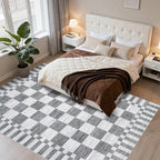 GarveeHome Grey Checkered Rug 6×9 Area Rugs - Image 9