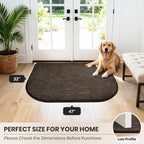 PURRUGS Dirt Trapping Door Mat Half Round 32" x 47", Non-Slip Machine Washable - Image 8
