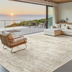 Soalmost 7x10 Area Rug for Living Room Washable Abstract Vintage Soft Thin - Image 2
