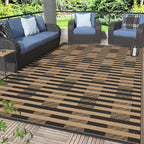 GENIMO Outdoor Rug for Patio Clearance, Lightweight Waterproof Geometric RV by GENIMO