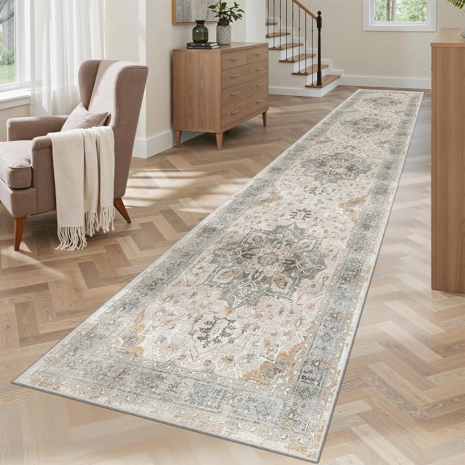 Madane Runner Rugs for Hallway 2x10 Long Washable Non-Slip Hallway Runner Rug by Madane