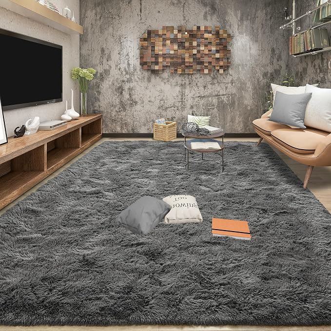 Tepook Soft Fluffy Rugs for Bedroom, 4x6 Area Rug for Living Room, Modern - Image 3