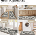 Boho Kitchen Mats for Floor 2 Piece Set Anti Fatigue Cushioned PVC Kitchen Rugs - Image 6