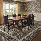 jinchan Zenith Floral 8x10 Area Rugs Soft Low-Pile Living Room Rug Machine - Image 2