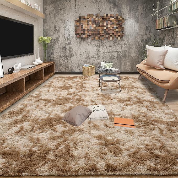 Tepook Fluffy Large Rugs for Living Room, Shag Area Rug 6x9 Soft Carpet for by Tepook