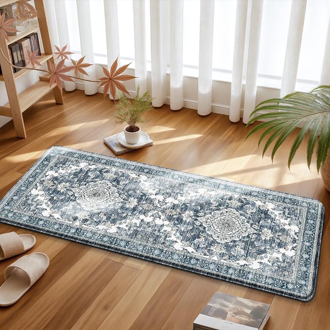 Boho Kitchen Mats for Floor 2 Piece Set Anti Fatigue Cushioned PVC Kitchen Rugs - Image 7