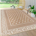 Pauwer Waterproof Outdoor Rug 9x12, Reversible Plastic Straw Patio Camping Rug by Pauwer