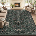 5x7 Area Rugs Living Room Rug: Floral Washable Rug Vintage Boho Soft No Slip by EXPEDIX