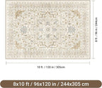 befbee 8x10 Area Rug for Living Rooms, Stain Resistant Neutral Washable Rugs - Image 2