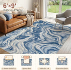 DMOYEST Living Room Area Rugs-6x9 Abstract Large Soft Indoor Washable Rug - Image 3