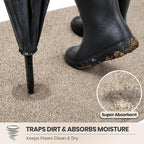 PURRUGS Dirt Trapping Door Mat 31.5" x 47", Non-Slip Machine Washable Entryway - Image 2