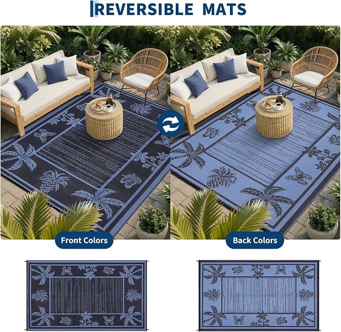 Garvee Outdoor Rug 8x10 Waterproof - Image 3