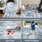 9x12 Area Rugs Washable Rug:Anti-Skid Abstract Modern Living Room Rug Soft Thin - Image 6