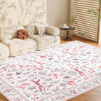 DUKINO 8x10 Rug, Washable Animal Living Room Rug - Image 9