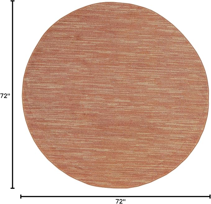 Nourison Home Nourison Essentials Rust 6' x Round Area Rug - Image 2