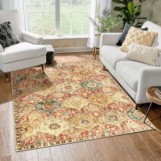 Lahome Moroccan Trellis Washable Small Area Rug, 3x5 Area Rug by Lahome