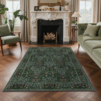 GENIMO 5x7 Area Rug for Living Room, Washable Vintage Floral Low-Pile Non-Slip - Image 3