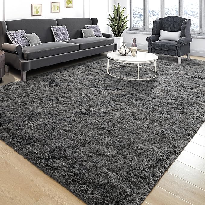 Tepook Fluffy Large Rugs for Living Room, 8x10 Area Rugs for Bedroom, Modern - Image 2