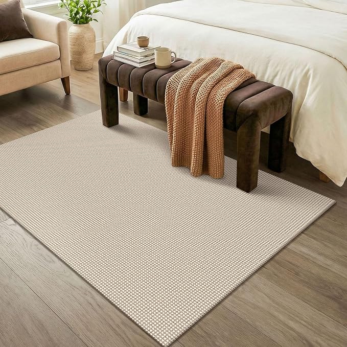 KOZYFLY Washable Area Rug 4x6 ft Non Slip Rubber Backed Living Room Rugs - Image 8
