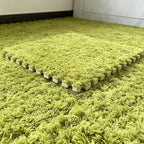12pcs Carpet Squares Puzzle Floor Mat, Plush Interlocking Carpet Tiles - Image 4