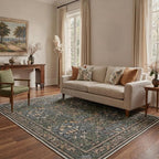 GENIMO Washable Rugs 8x10 for Living Room, Non Slip Vintage Floral Area Rug by GENIMO