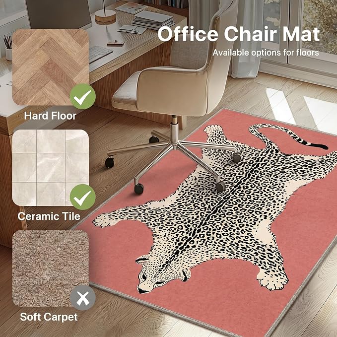 48"x72" Office Chair Mat for Hardwood Tile Floor, Under Desk Carpet Protector - Image 3