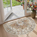 Madane Washable Half Circle Round Rug 2x3, Small Half Moon Rug Entryway by Madane