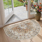Madane Washable Half Circle Round Rug 2x3, Small Half Moon Rug Entryway by Madane