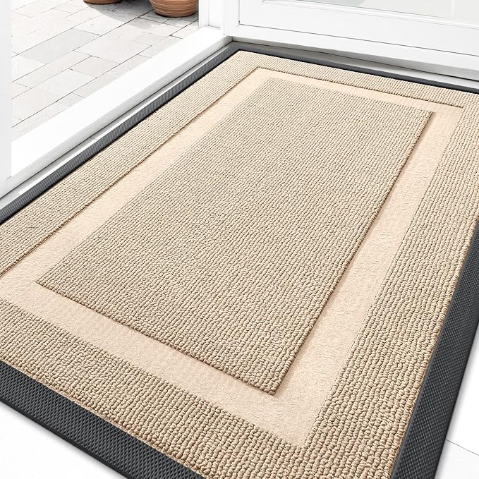 OLANLY Front Door Mat Indoor Outdoor Entrance, Waterproof All-Season, by OLANLY